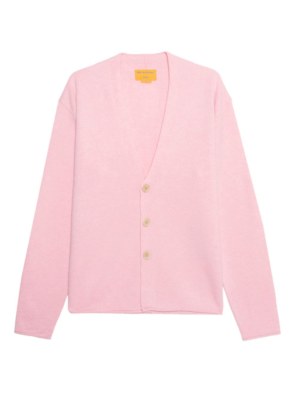 Women's Cashmere V-Neck Sweater with Button Front and Ribbed Hems