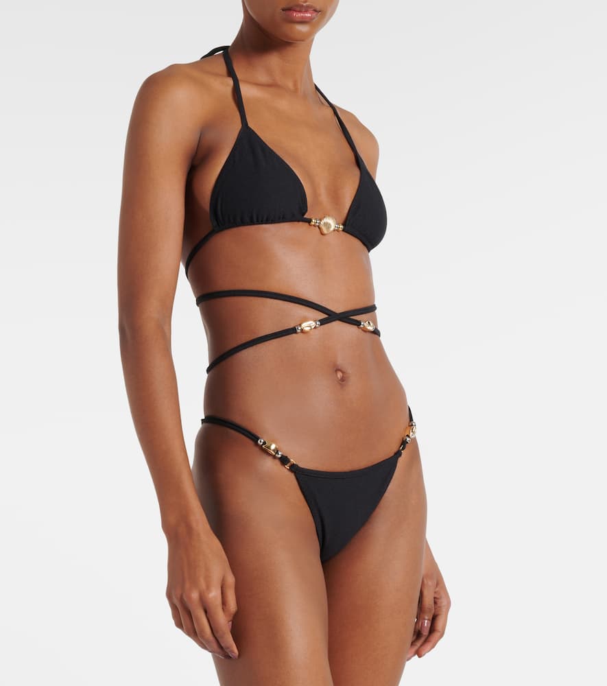 Embellished bikini top