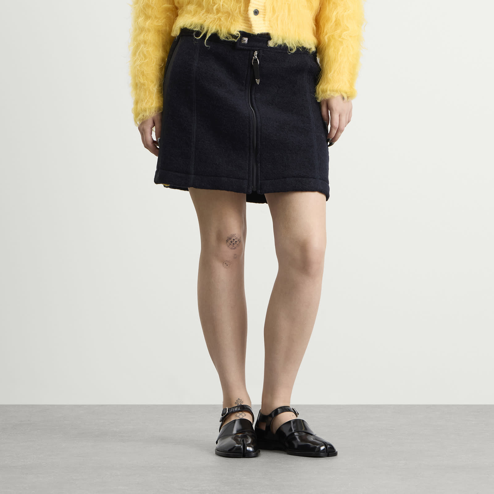 TOGA Wool Jersey Skirt Navy