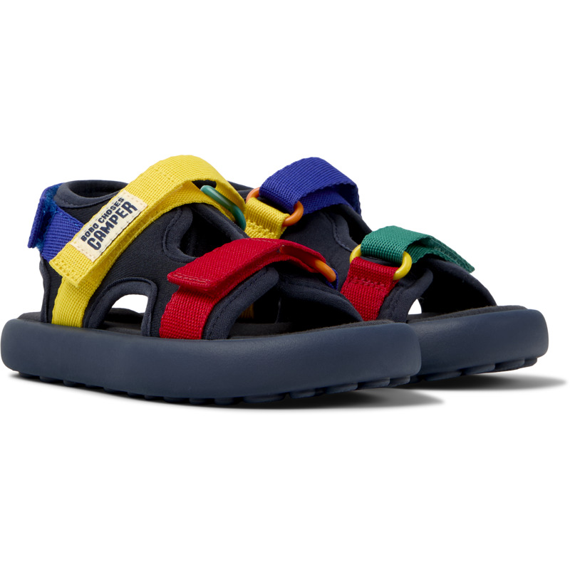 CAMPER Bobo Choses x Camper - Sandals for Girls - Blue,Red,Yellow, 38, Cotton fabric