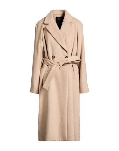 Woman Coat Sand Size 8 Wool, Polyester, Acrylic