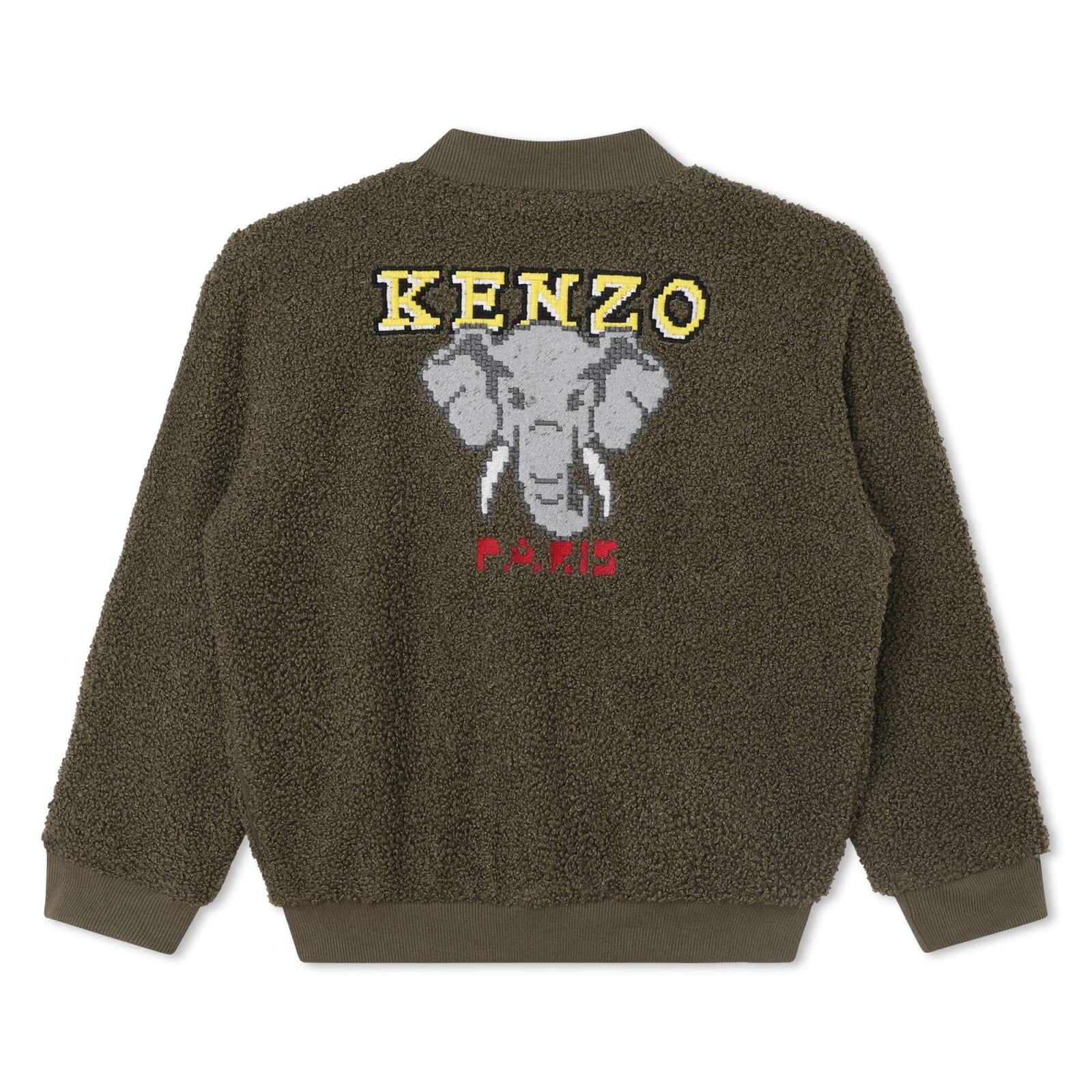 Logo-embroidered bomber jacket - Green