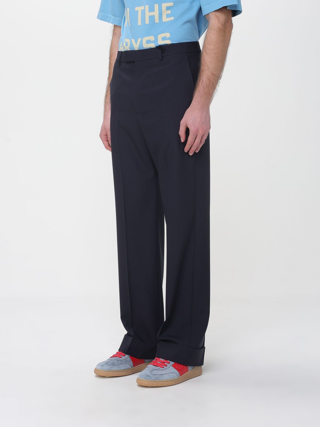 Pants Men color Blue