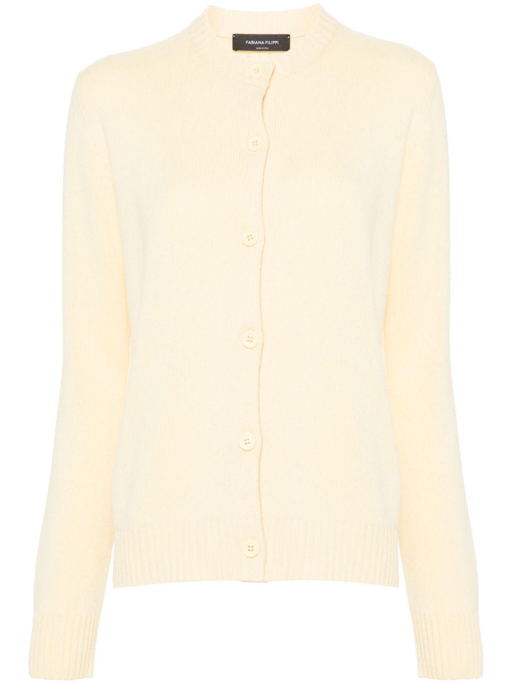 Perforated-detail cardigan - Yellow