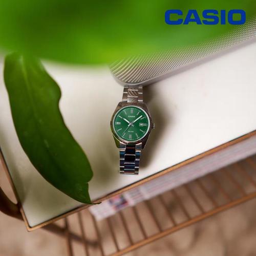 Casio 백화점AS 카시오 빈티지 그린 MTP-1302PD-3AVDF 클래식 데일리 메탈시계 남여공용 손목시계 지코스모 공식수입