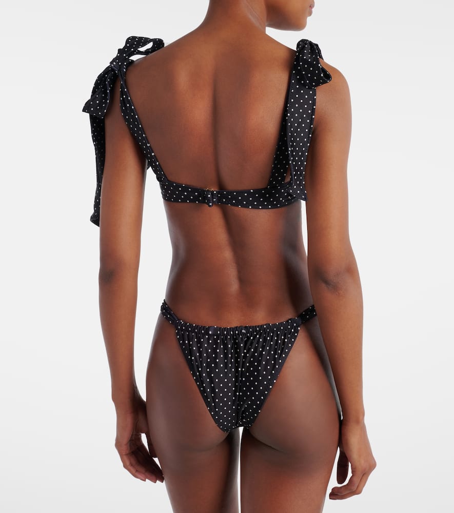 Lady polka-dot bikini top