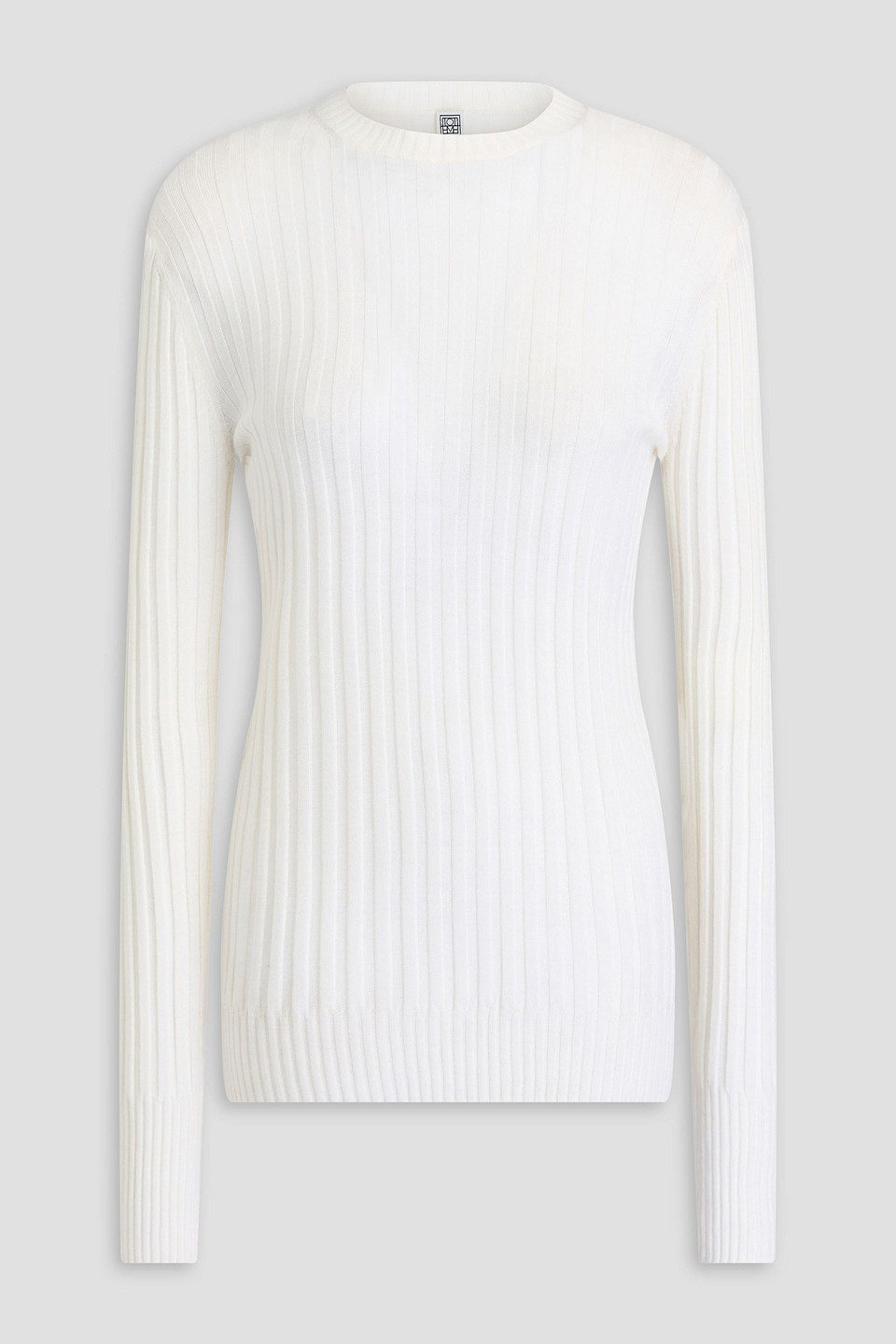 Totême - Ribbed wool sweater - White - L