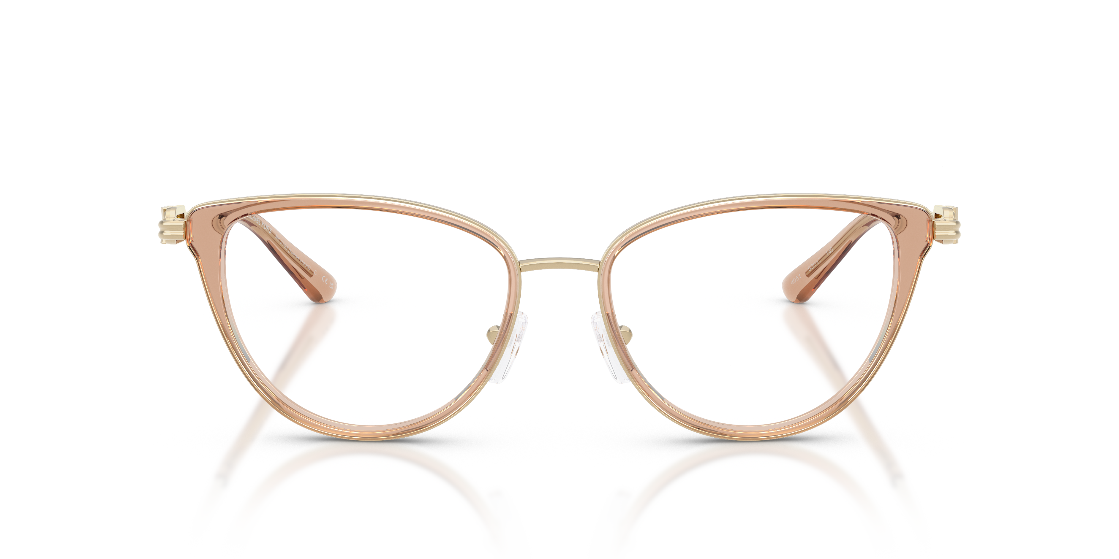 Michael Kors Mujer Michael Kors MK3103 HILTON HEAD 4051 Monturas ópticas Metal Marrón Transparente Cat Eye Norma