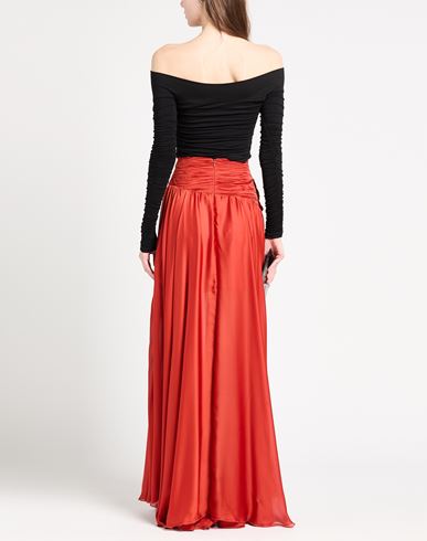 Woman Maxi skirt Rust Size 8 Polyamide