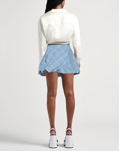 Woman Mini skirt Pastel blue