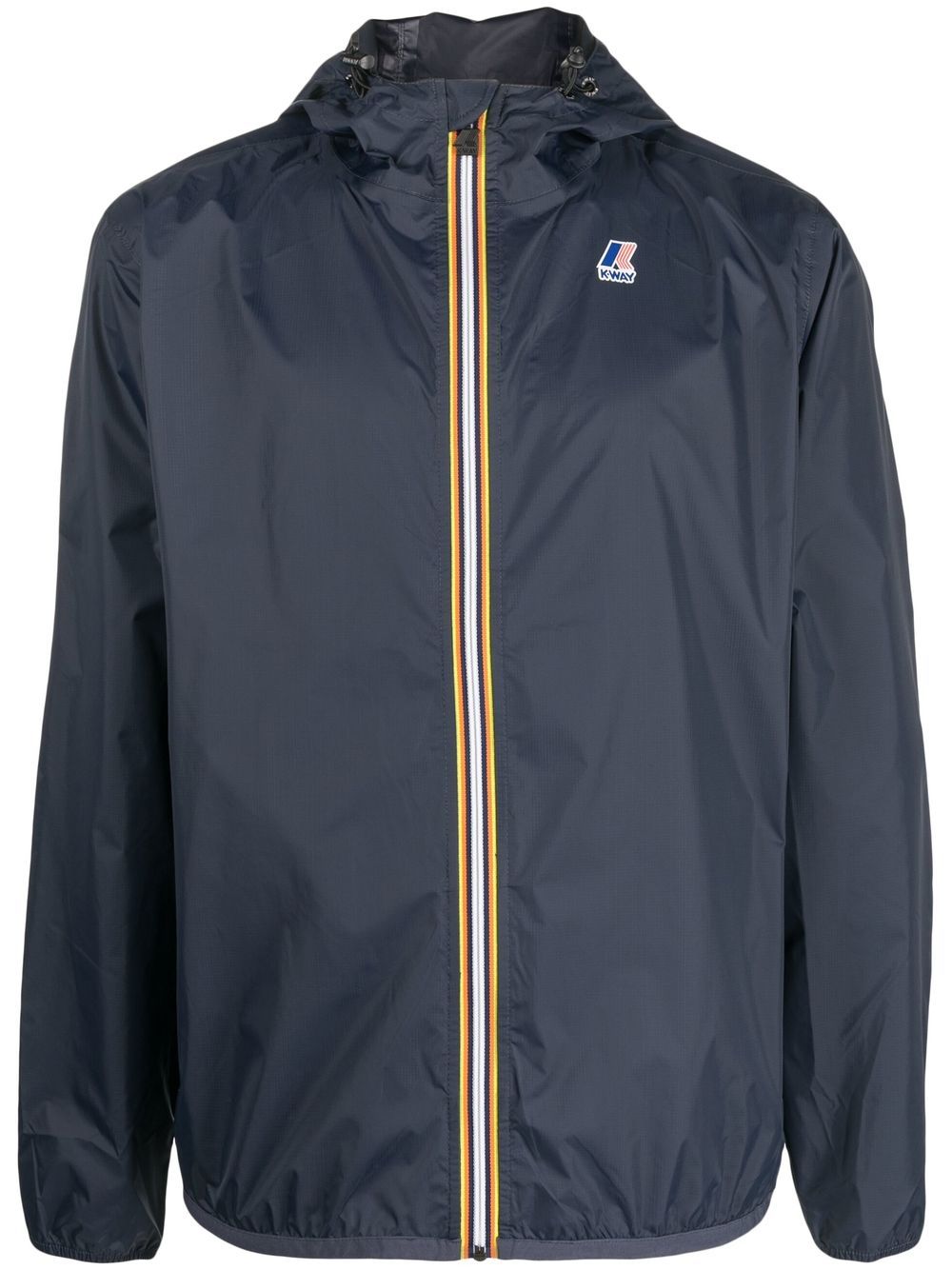 K-Way R&D Le Vrai logo-patch hooded jacket - Blue