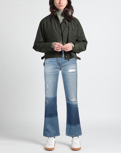 Woman Jeans Blue Size 6 Cotton, Soft Leather