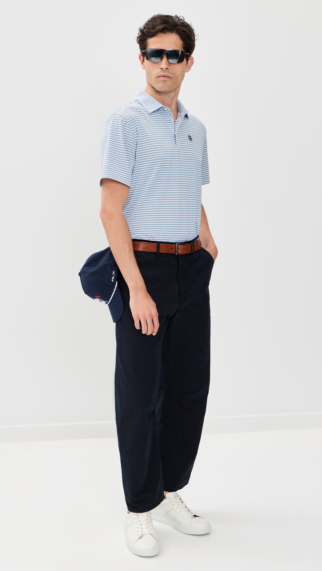 Randoplh Striped Polo Blue