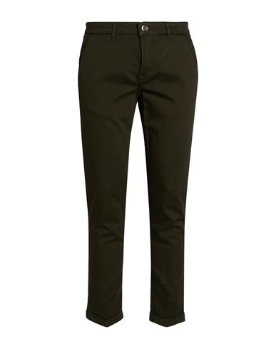 Man Pants Dark green Size 38 Cotton, Modal, Elastane