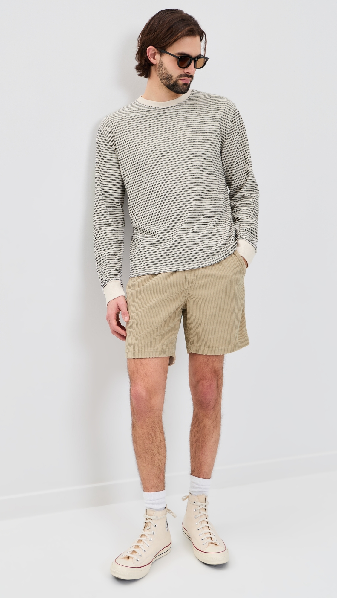 Sundown Terry Crewneck Nautical Stripe