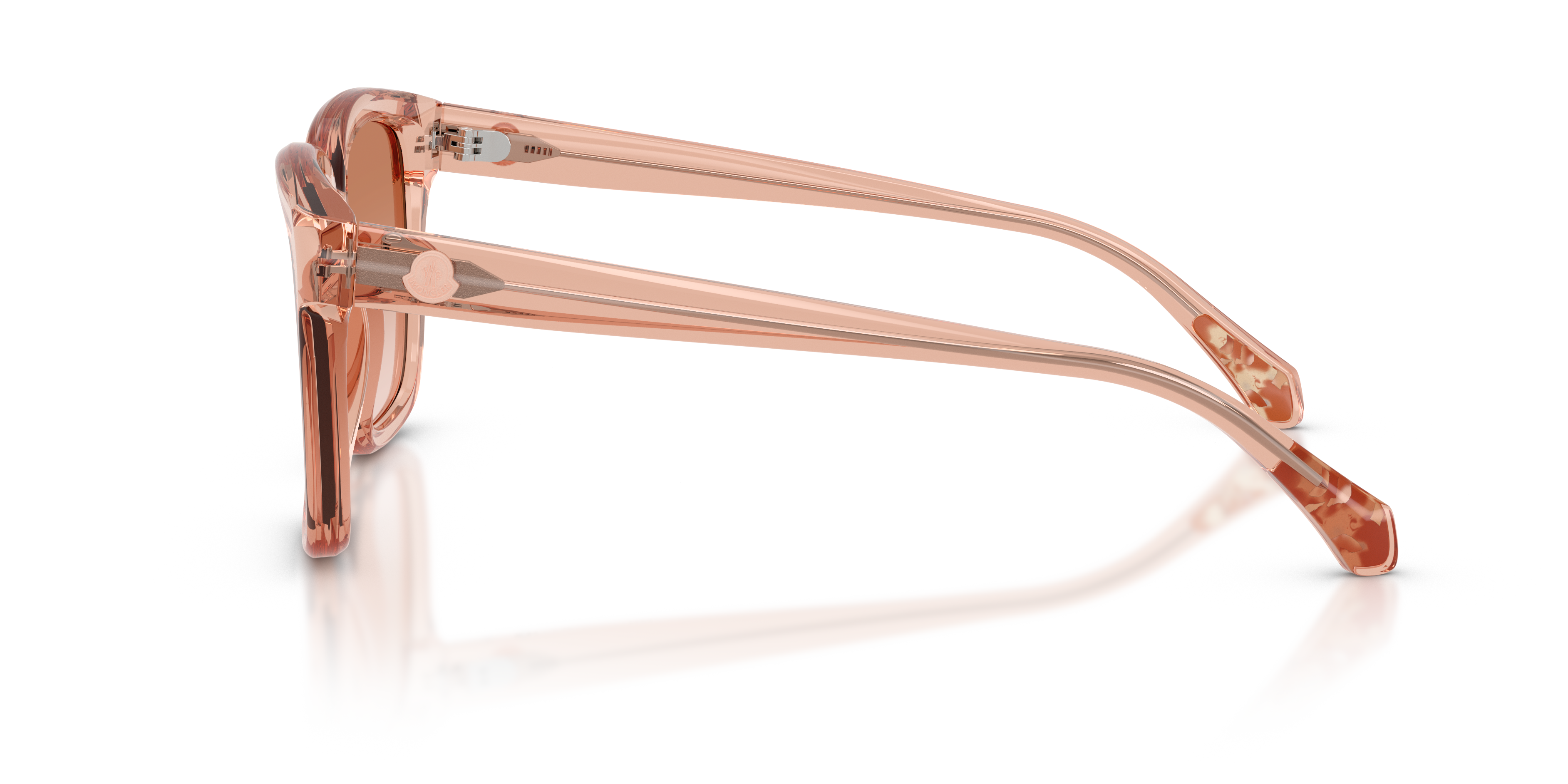 Moncler Unisex Moncler ME6026 CLASICO 304513 Gafas de sol Acetato Rosa Marrón Pillow Normal Matizado