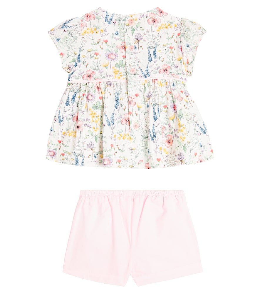 Il Gufo Baby floral tiered cotton dress