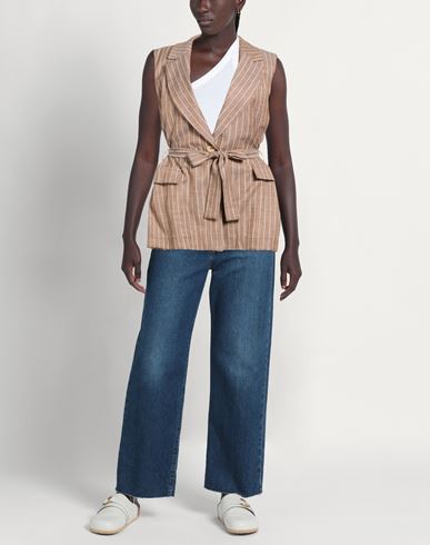 Previú Woman Blazer Khaki Size 10 Polyester, Viscose, Lyocell