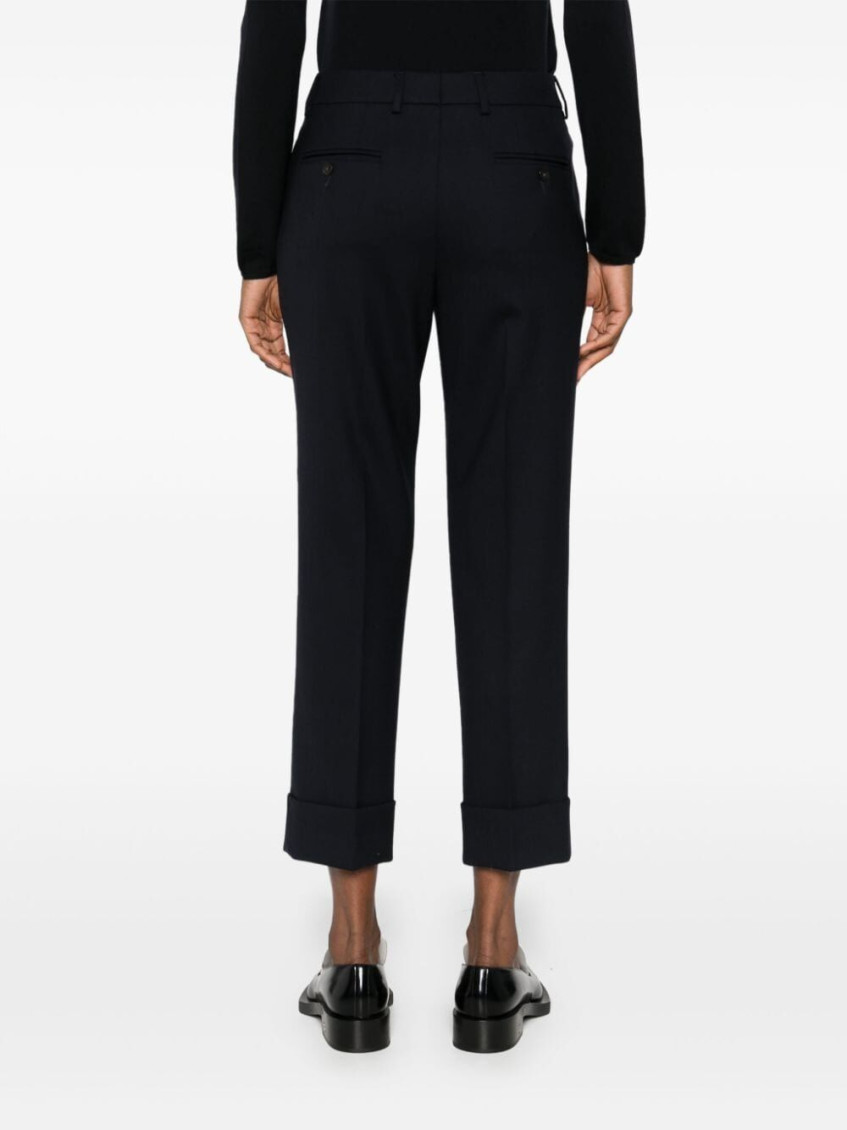 Navy Blue Cropped Trousers