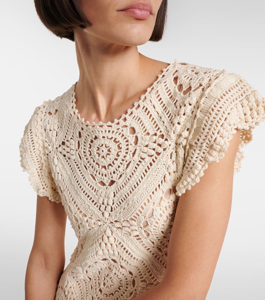 Annalisa crochet cotton maxi dress