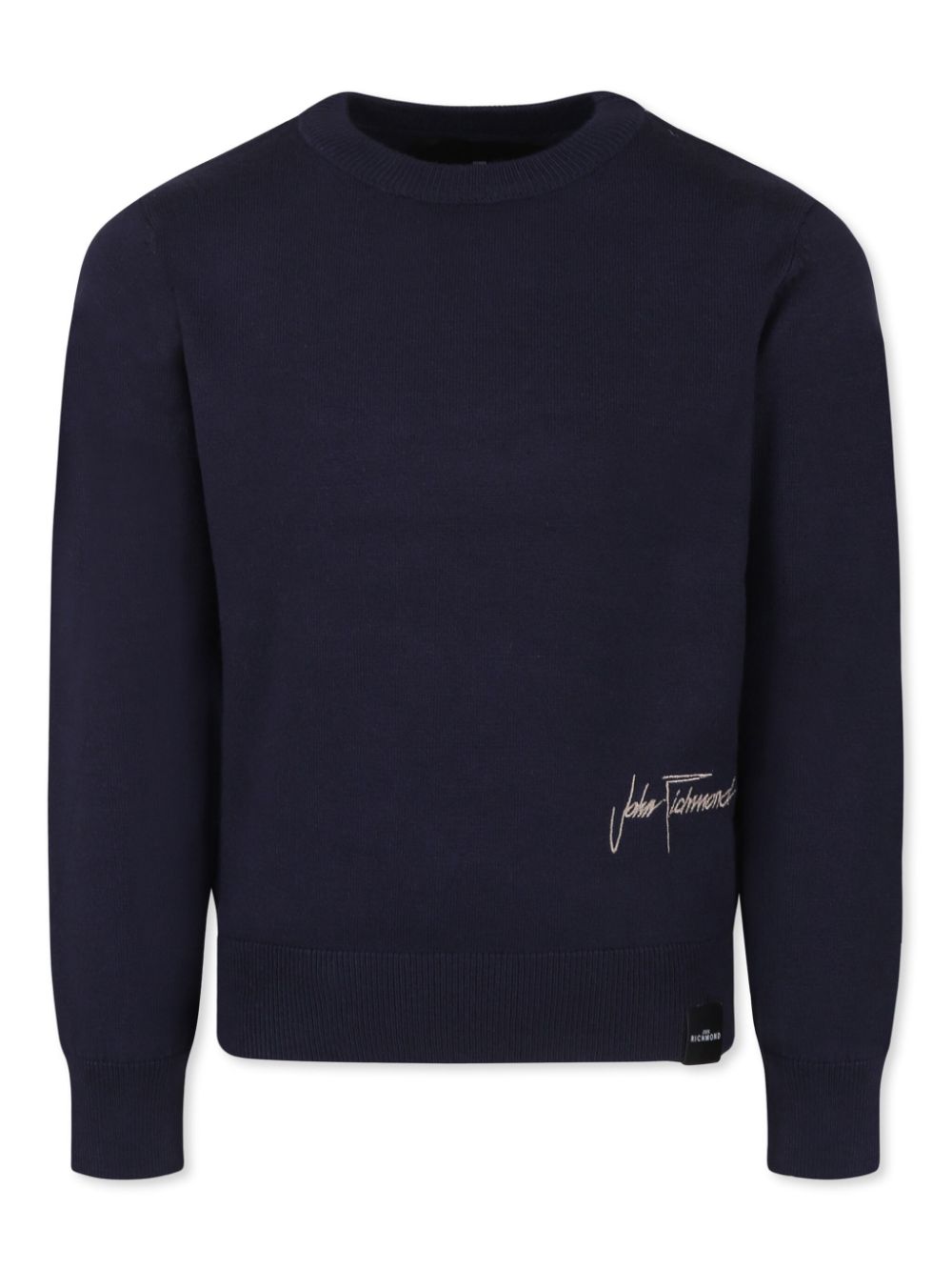 Logo-embroidered jumper - Blue