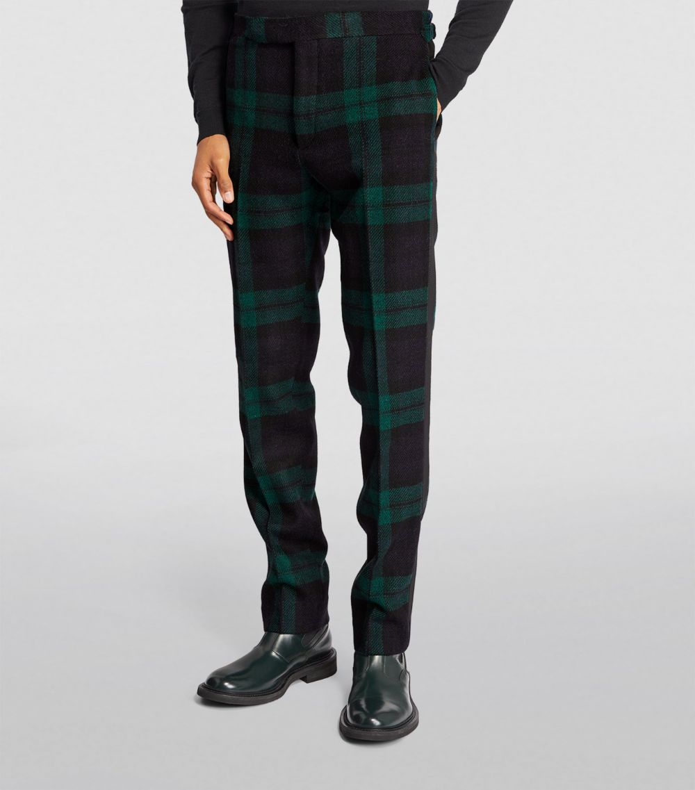 Wool Tartan Tailored Trousers