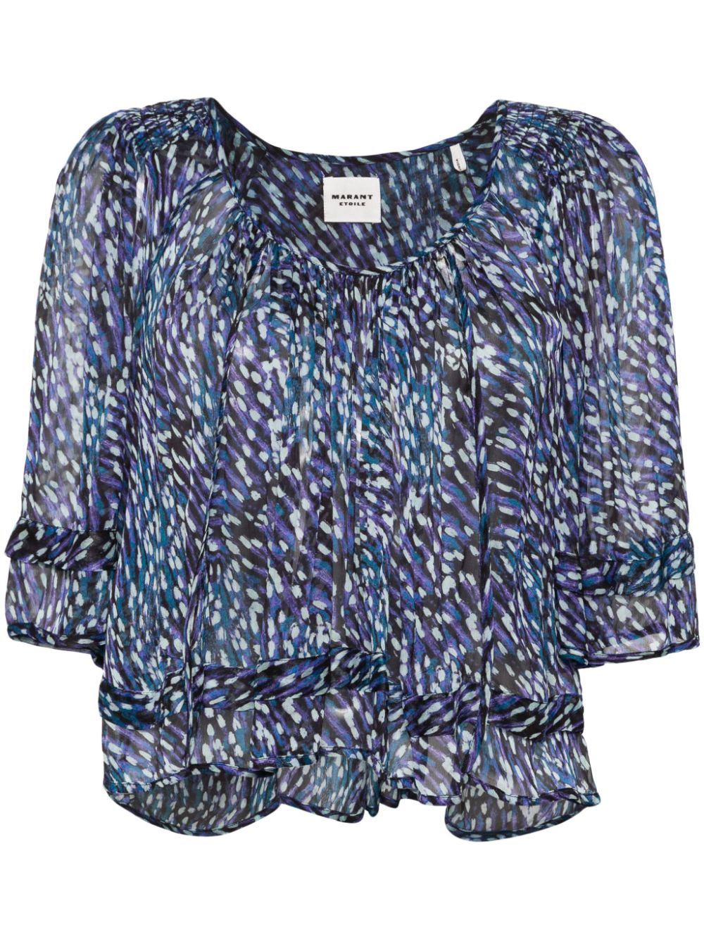 Roxini abstract-print blouse - Blue