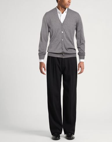 Man Cardigan Grey Size 40 Wool, Polyamide