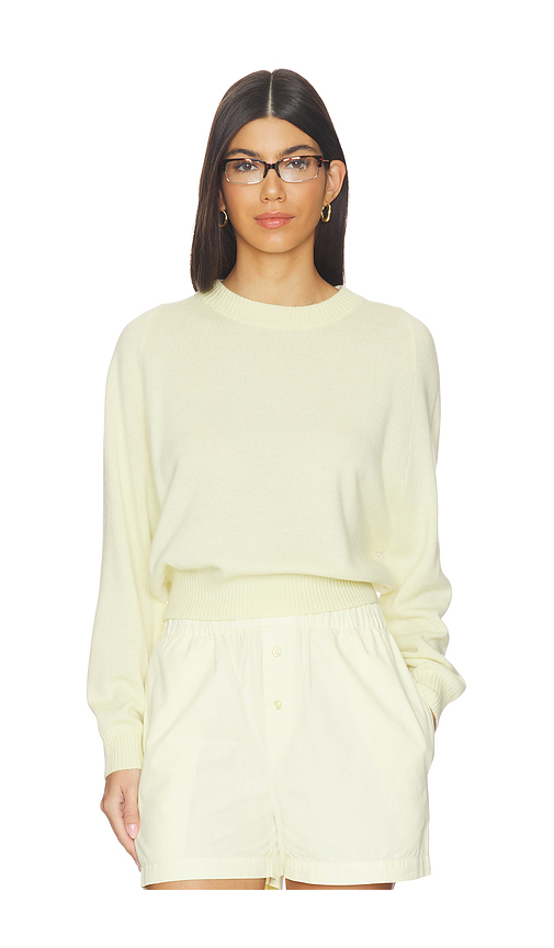 VIR VITA Genevieve Cashmere Sweater in Yellow. L. Also in M