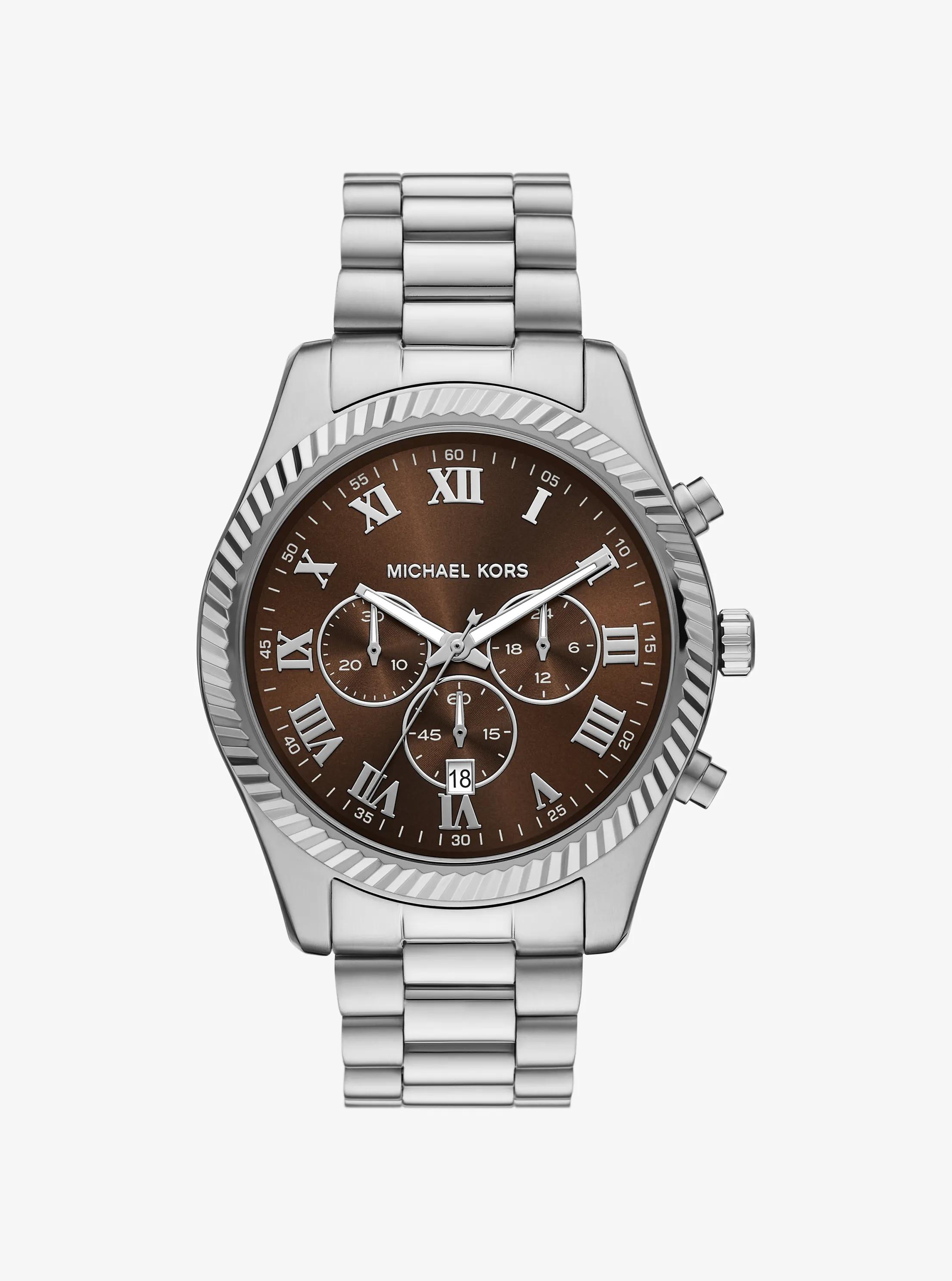 Oversized Lexington Silver-Tone Watch in Silver - One Size by