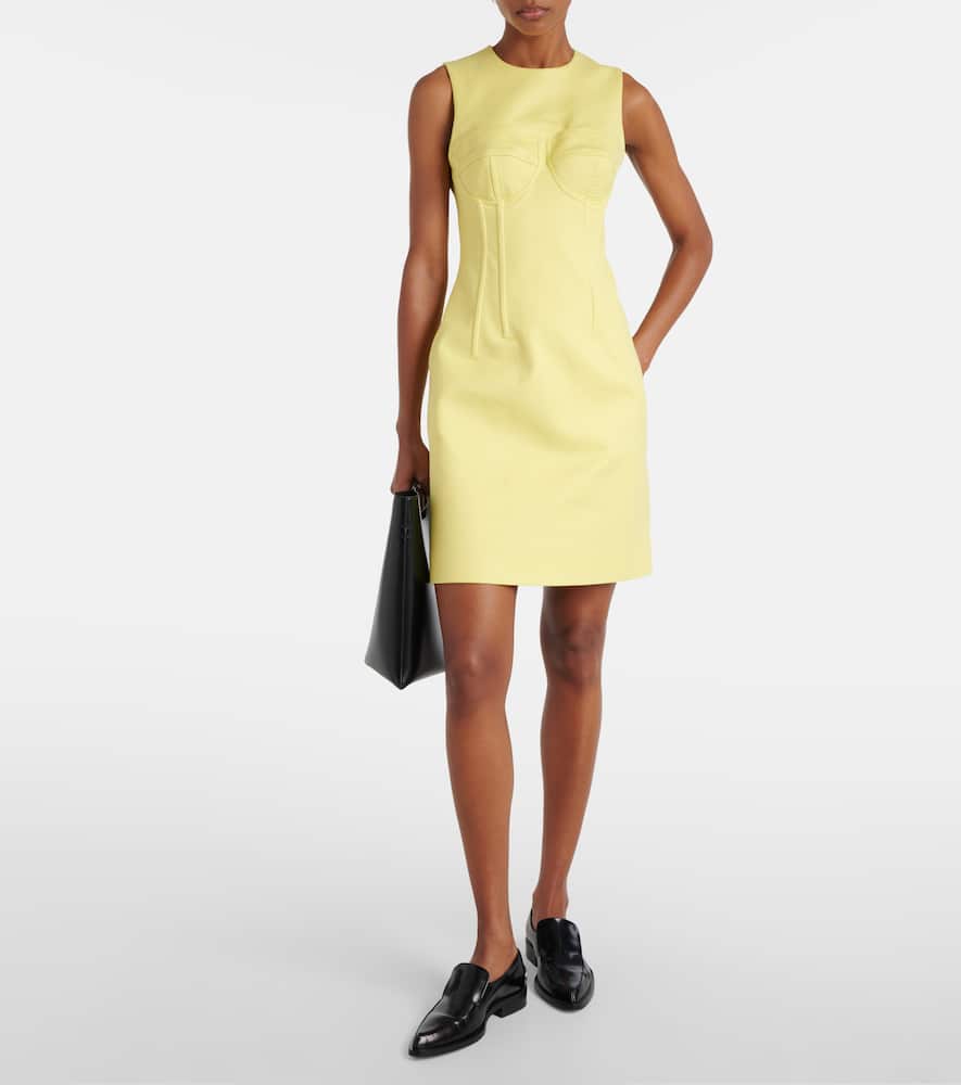 Sportmax Crewneck cotton bustier dress