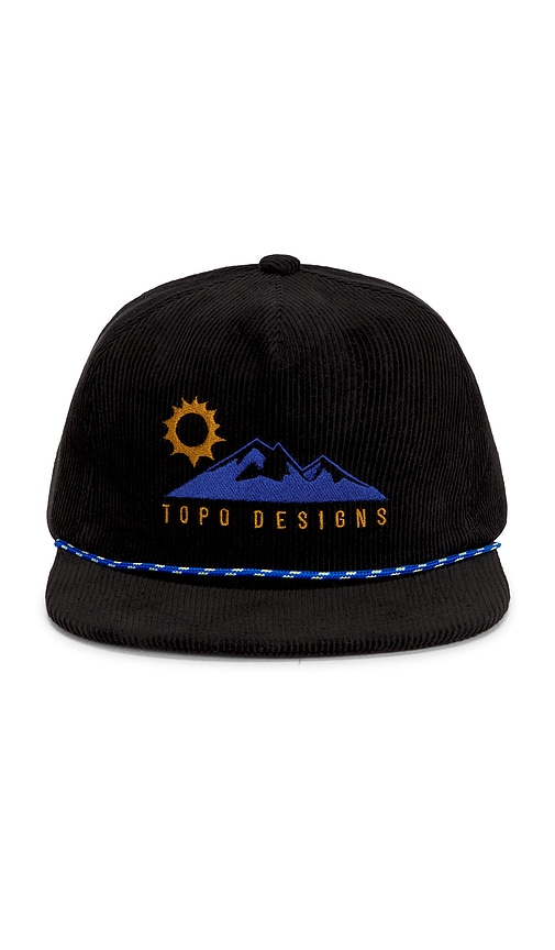 TOPO DESIGNS Corduroy Trucker Hat in Black