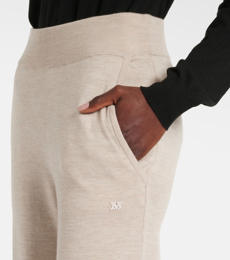 Wilma knitted wool wide-leg pants