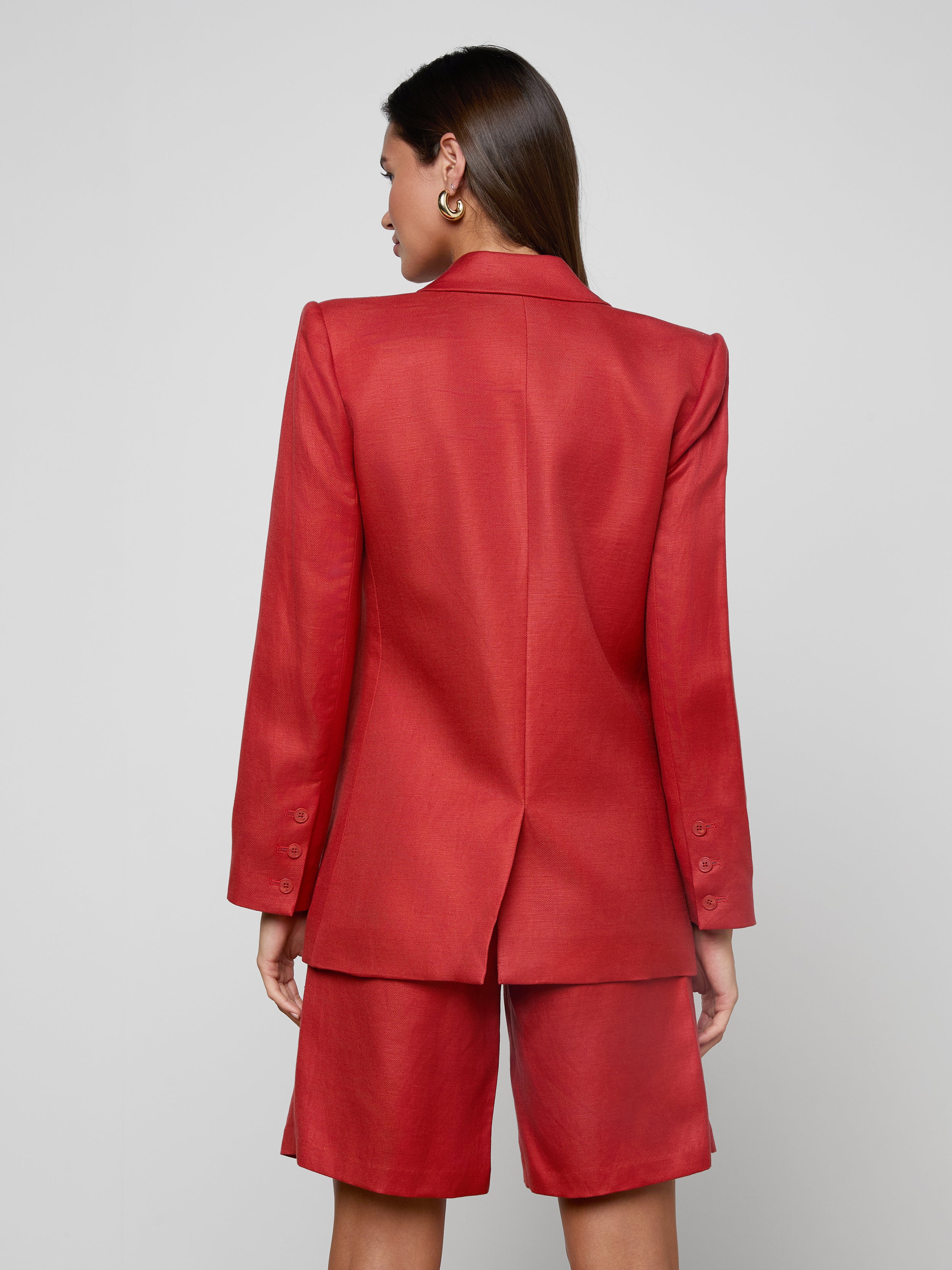 Cambrie Oversized Blazer In Poppy