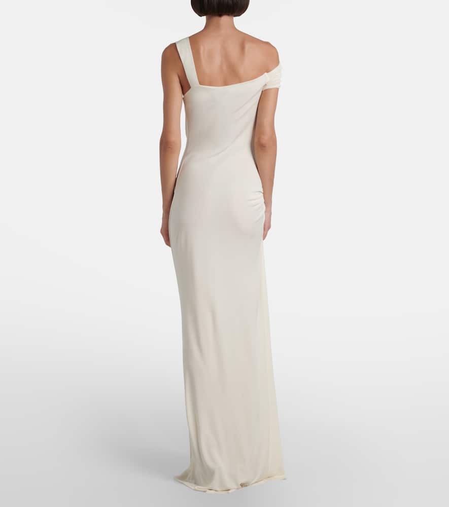 Draped jersey maxi dress