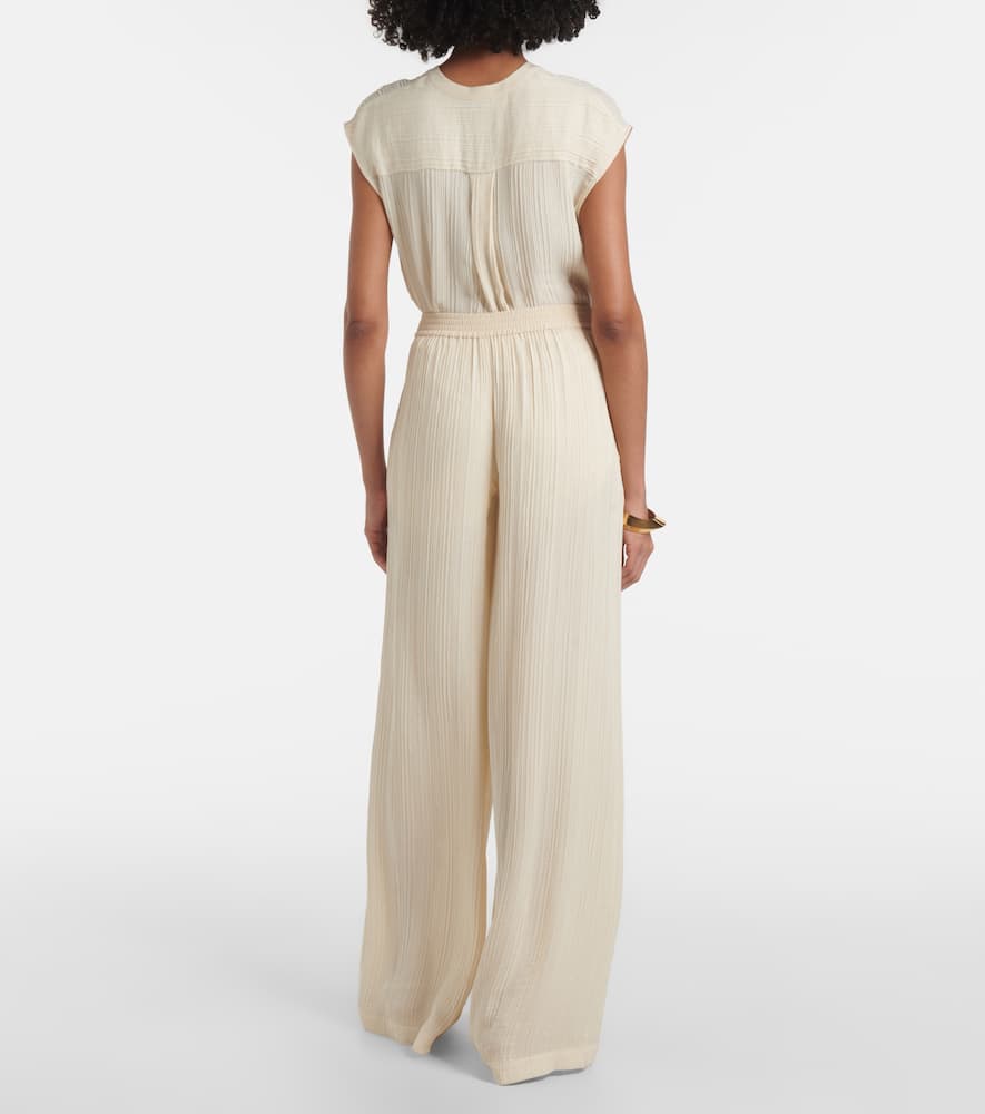Mawn pleated jacquard wide-leg pants