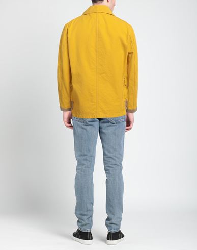Man Jacket Marigold Size L Cotton, Cow leather