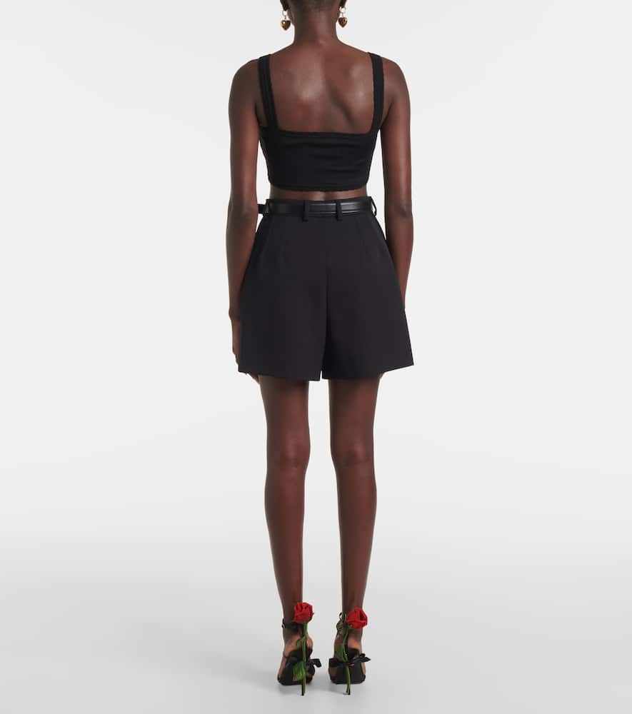 Knitted silk crop top