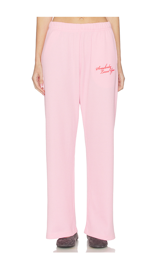 The Mayfair Group Somebody Loves You Sweatpant in Pink.  S/M also in L/XL, M