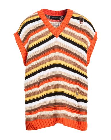 Man Sweater Orange Size L Cotton