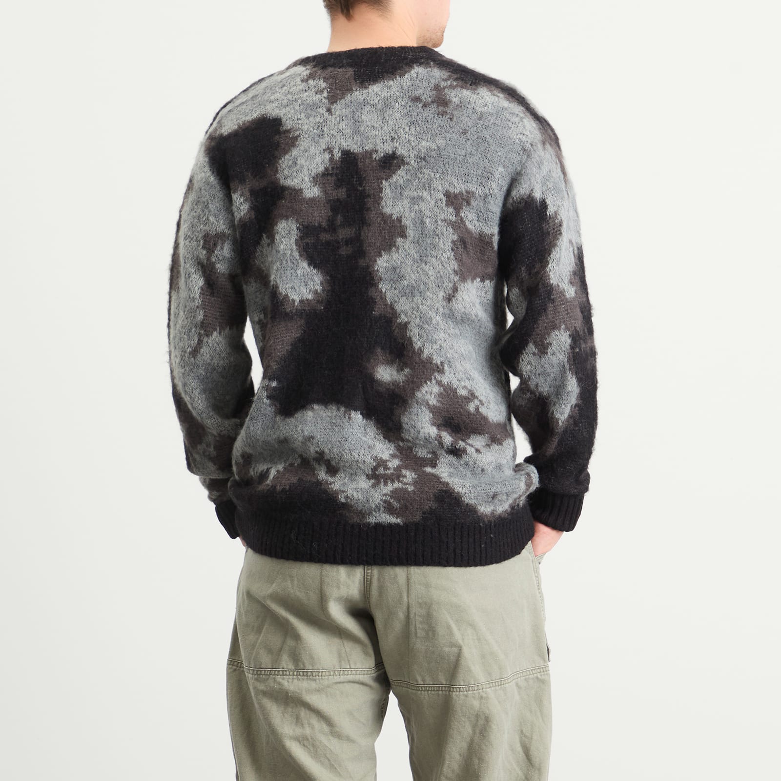 Men's Blurry Jaquard Cardigan Black
