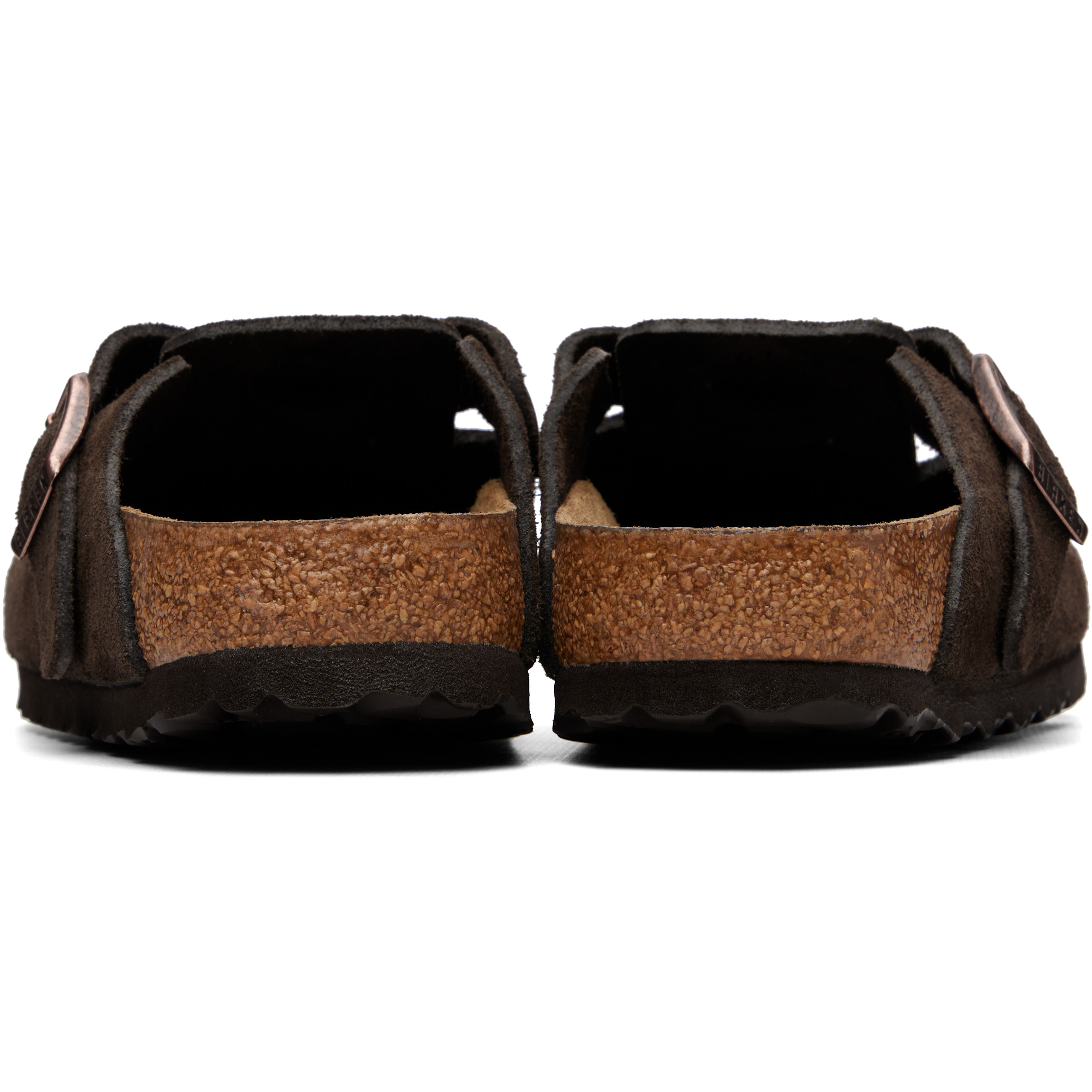 Brown Narrow Boston Soft Footbed Suede Leather Loafers