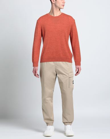 Man Sweater Orange Size XXL Acrylic, Merino Wool, Alpaca wool