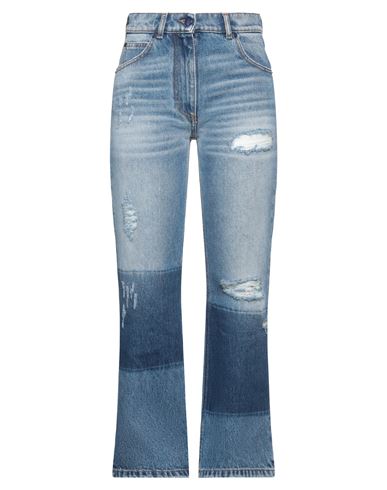 Woman Jeans Blue Size 6 Cotton, Soft Leather