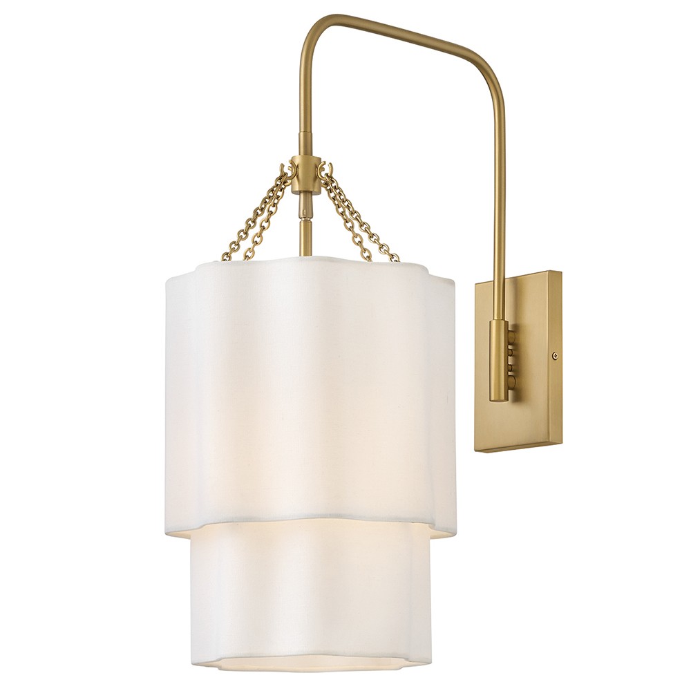 Lacquered Brass LED Wall Sconce from the Gwen Collection