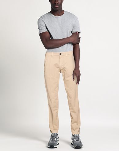 Man Pants Beige Size 28 Cotton, Elastane