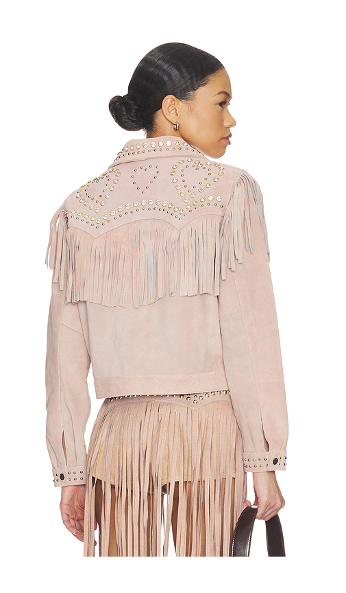 Understated Leather Wanted Jacket in Mauve. M. Also in L