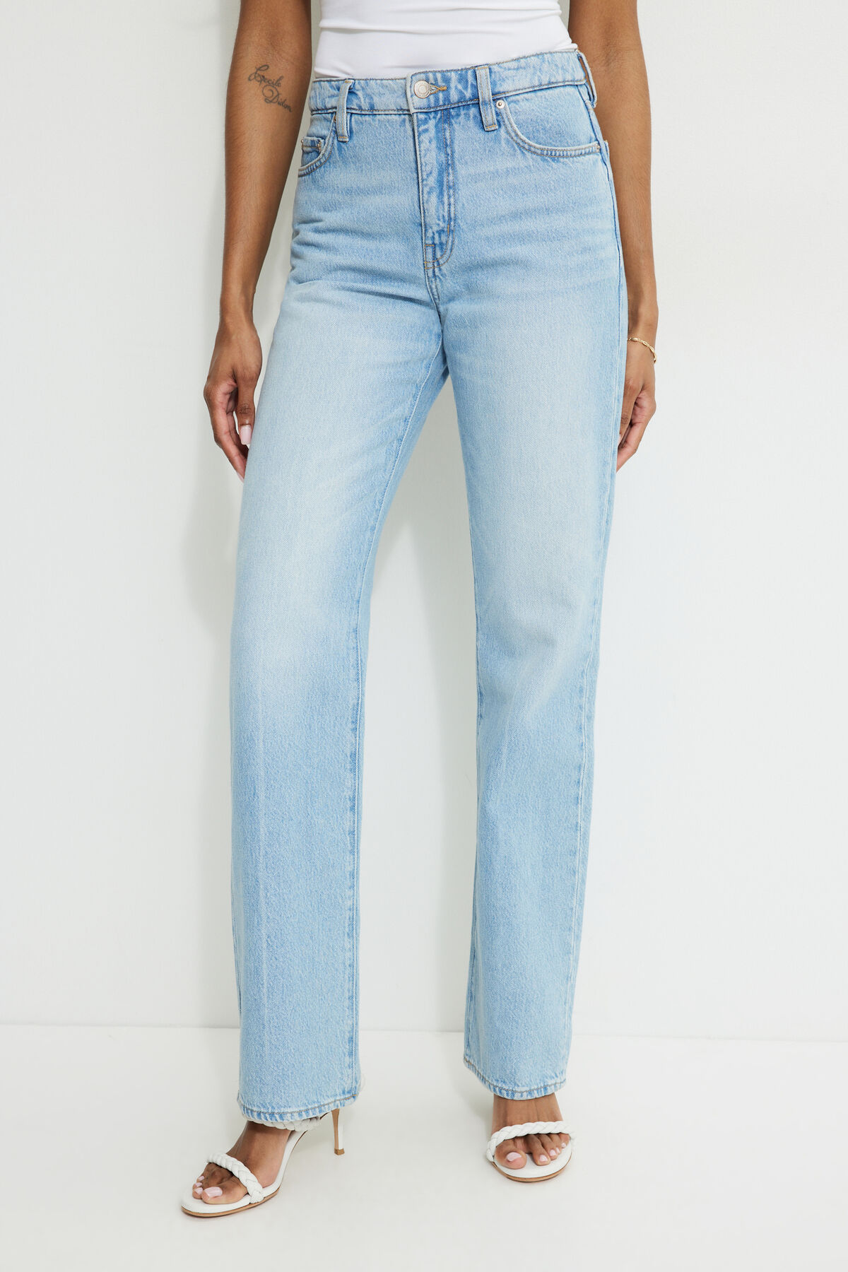 Cara High Rise Straight Leg Jeans
