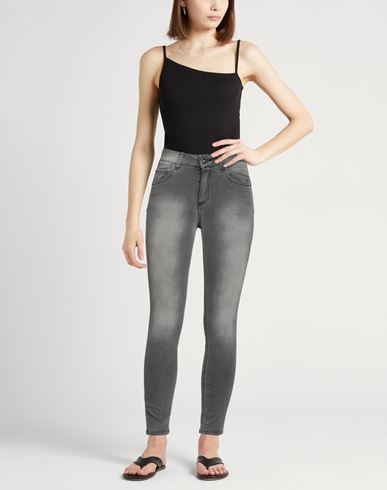 Woman Jeans Grey Size 4 Cotton, Eco Polyester