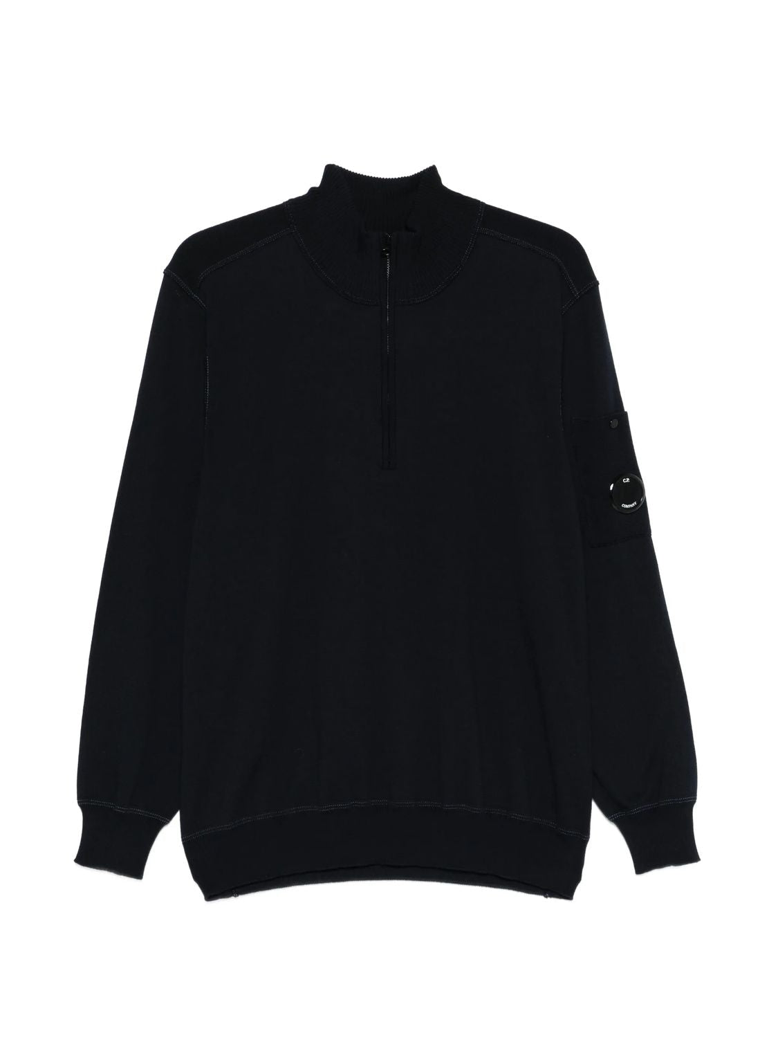 C. p. Company Men's Half Zip Lens Sweater